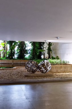 Brasilia, Distrito Federal, Brezilya - 30 Mart 2020: Itamaraty iç çevre, Brezilya Dışişleri Bakanlığı