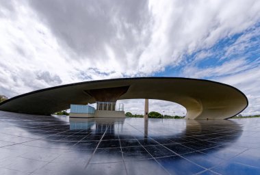 Brasilia, Distrito Federal, Brezilya - Mart 2020: Brezilya 'nın Brasilia federal bölgesinde modern mimari