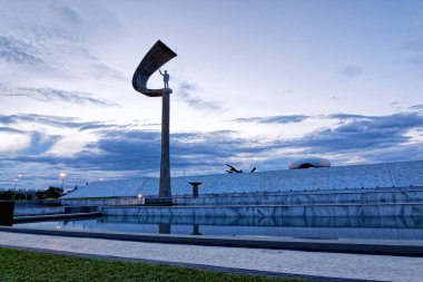 Brasilia, Distrito Federal, Brezilya - 30 Mart 2020: JK Anıtı, Juscelino Kubitschek