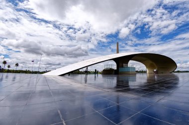 Brasilia, Distrito Federal, Brezilya - Mart 2020: Brezilya 'nın Brasilia federal bölgesinde modern mimari