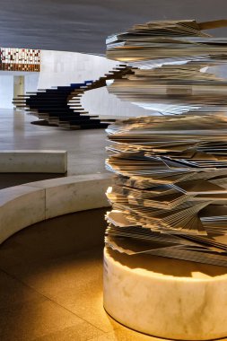 Brasilia, Distrito Federal, Brezilya - 30 Mart 2020: Itamaraty iç çevre, Brezilya Dışişleri Bakanlığı