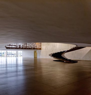 Brasilia, Distrito Federal, Brezilya - 30 Mart 2020: Itamaraty iç çevre, Brezilya Dışişleri Bakanlığı