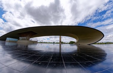 Brasilia, Distrito Federal, Brezilya - Mart 2020: Brezilya 'nın Brasilia federal bölgesinde modern mimari
