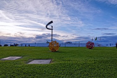 Brasilia, Distrito Federal, Brezilya - 30 Mart 2020: JK Anıtı, Juscelino Kubitschek