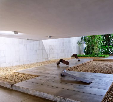 Brasilia, Distrito Federal, Brezilya - 30 Mart 2020: Itamaraty iç çevre, Brezilya Dışişleri Bakanlığı