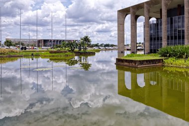 Brasilia, Bölge Federal, Brezilya - 30 Mart 2020: Itamaraty, Brezilya Dışişleri Bakanlığı