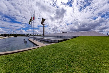 Brasilia, Distrito Federal, Brezilya - 30 Mart 2020: JK Anıtı, Juscelino Kubitschek