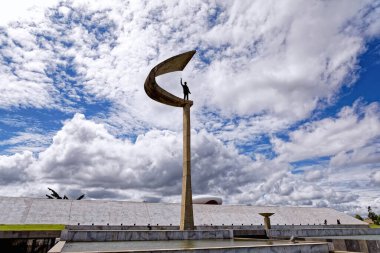 Brasilia, Distrito Federal, Brezilya - 30 Mart 2020: JK Anıtı, Juscelino Kubitschek