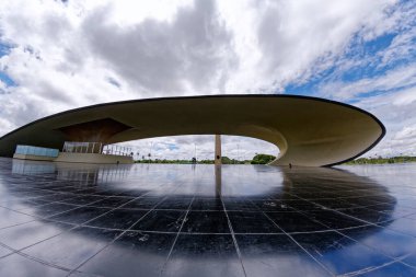 Brasilia, Distrito Federal, Brezilya - Mart 2020: Brezilya 'nın Brasilia federal bölgesinde modern mimari