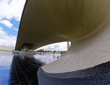 Brasilia, Distrito Federal, Brezilya - Mart 2020: Brezilya 'nın Brasilia federal bölgesinde modern mimari