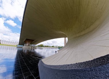 Brasilia, Distrito Federal, Brezilya - Mart 2020: Brezilya 'nın Brasilia federal bölgesinde modern mimari