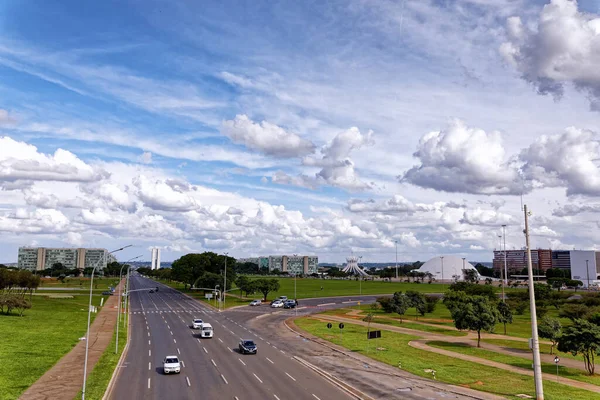 Brasilia Distrito Federal Brazylia Marca 2020 Widok Ulicę Brasilia — Zdjęcie stockowe