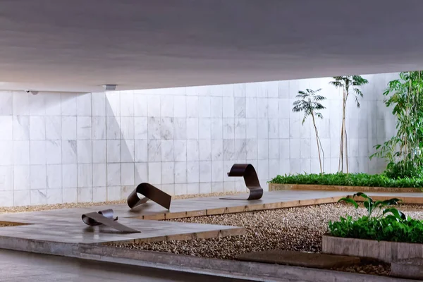 Brasilia, Distrito Federal, Brezilya - 30 Mart 2020: Itamaraty iç çevre, Brezilya Dışişleri Bakanlığı