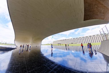 Brasilia, Distrito Federal, Brezilya - Mart 2020: Brezilya 'nın Brasilia federal bölgesinde modern mimari