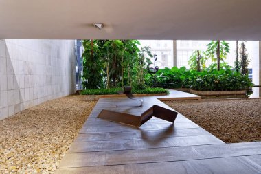 Brasilia, Distrito Federal, Brezilya - 30 Mart 2020: Itamaraty iç çevre, Brezilya Dışişleri Bakanlığı