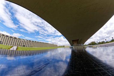 Brasilia, Distrito Federal, Brezilya - Mart 2020: Brezilya 'nın Brasilia federal bölgesinde modern mimari