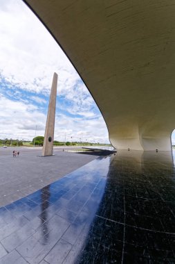 Brasilia, Distrito Federal, Brezilya - Mart 2020: Brezilya 'nın Brasilia federal bölgesinde modern mimari