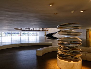 Brasilia, Distrito Federal, Brezilya - 30 Mart 2020: Itamaraty iç çevre, Brezilya Dışişleri Bakanlığı