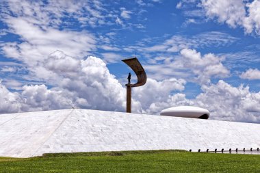 Brasilia, Distrito Federal, Brezilya - 30 Mart 2020: JK Anıtı, Juscelino Kubitschek