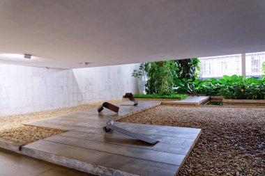 Brasilia, Distrito Federal, Brezilya - 30 Mart 2020: Itamaraty iç çevre, Brezilya Dışişleri Bakanlığı