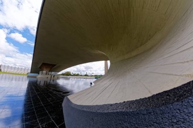 Brasilia, Distrito Federal, Brezilya - Mart 2020: Brezilya 'nın Brasilia federal bölgesinde modern mimari