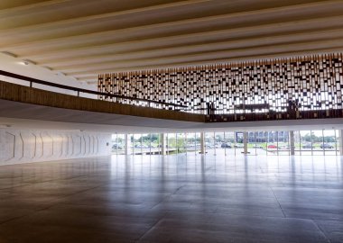 Brasilia, Distrito Federal, Brezilya - 30 Mart 2020: Itamaraty iç çevre, Brezilya Dışişleri Bakanlığı