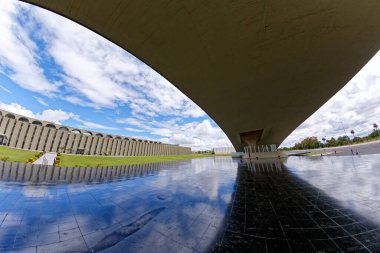 Brasilia, Distrito Federal, Brezilya - Mart 2020: Brezilya 'nın Brasilia federal bölgesinde modern mimari