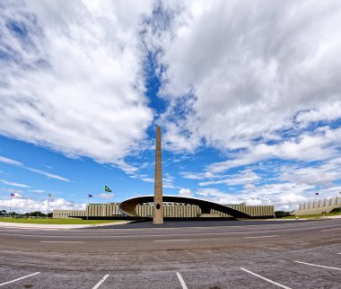 Brasilia, Distrito Federal, Brezilya - Mart 2020: Brezilya 'nın Brasilia federal bölgesinde modern mimari