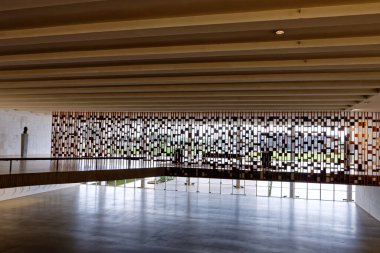 Brasilia, Distrito Federal, Brezilya - 30 Mart 2020: Itamaraty iç çevre, Brezilya Dışişleri Bakanlığı
