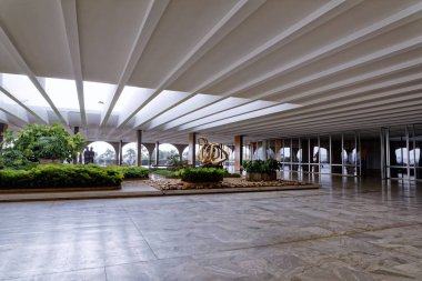 Brasilia, Distrito Federal, Brezilya - 30 Mart 2020: Itamaraty iç çevre, Brezilya Dışişleri Bakanlığı