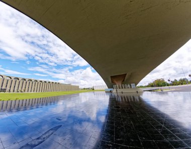 Brasilia, Distrito Federal, Brezilya - Mart 2020: Brezilya 'nın Brasilia federal bölgesinde modern mimari