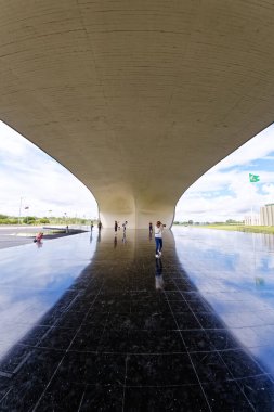 Brasilia, Distrito Federal, Brezilya - Mart 2020: Brezilya 'nın Brasilia federal bölgesinde modern mimari