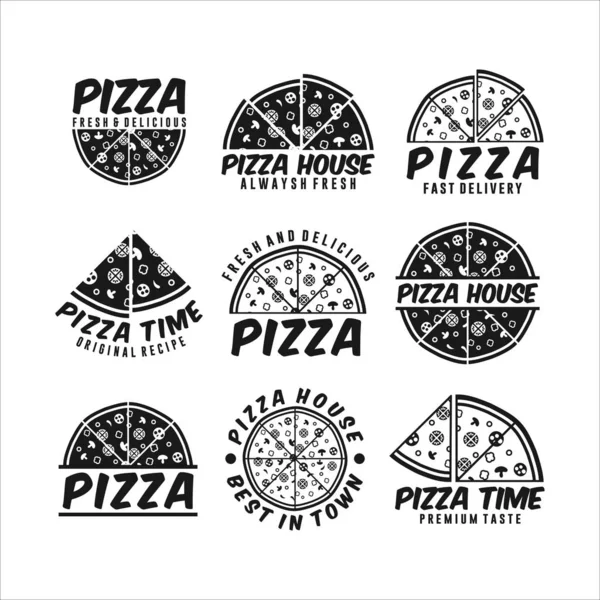 Tiempo Insignia Pizza Fresco Delicioso — Archivo Imágenes Vectoriales