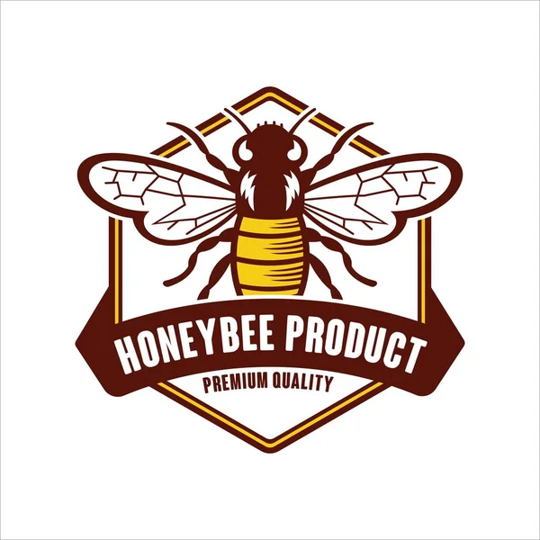 Producto Abeja Logotipo Calidad Premium — Vector de stock