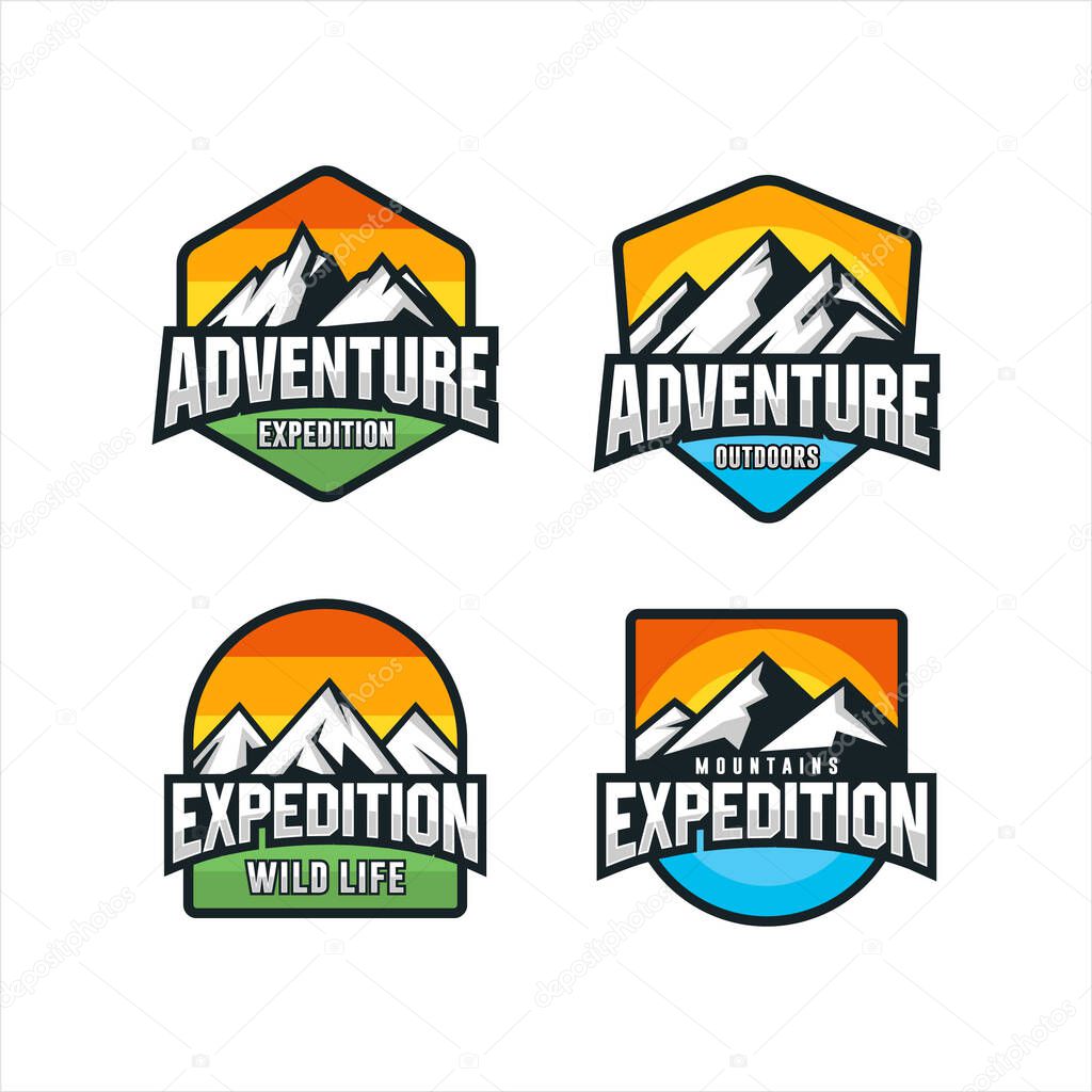 Adventure expedition mountains outdoor logos