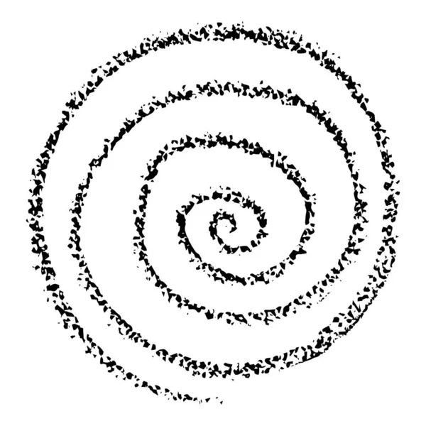 Spiralwirbel-Symbol von Hand mit Buntstift bemalt — Stockvektor