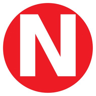 The Letter N Big Red Dot Harfleri ve Sayıları