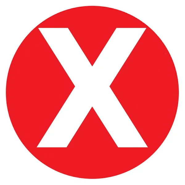 De letter X Big Red Dot Letters en nummers Rechtenvrije Stockafbeeldingen