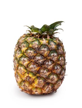 Beyaz bir arka plan üzerinde izole ananas meyve