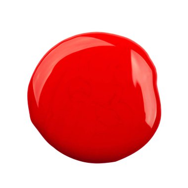 Büyük pürüzsüz kırmızı oje damlası.