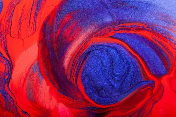縞模様と汚れの美しい抽象的な明るい赤青の背景 — ストック写真