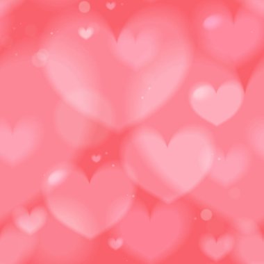 Romantik, yumuşak, kalpleri bulanık bir arka plan.
