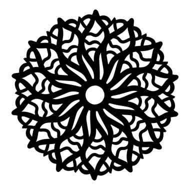 Etnik Mandala süsü. Süslü etnik. Karalama kabilesi mandalaları olan şablonlar. Mandala çizgisi çizimi. 