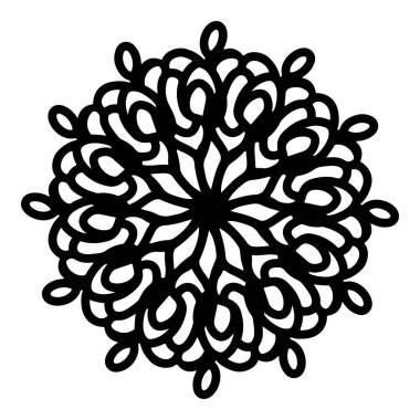 Mandala çizgisi siyah beyaz. Kalıp mandala 'yı güzelleştiriyor. Şablon tasarım arka planı.