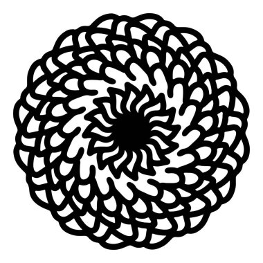 Mandala yuvarlak desenli vintage. Karalama kabilesinin logosu. Kına içeride.