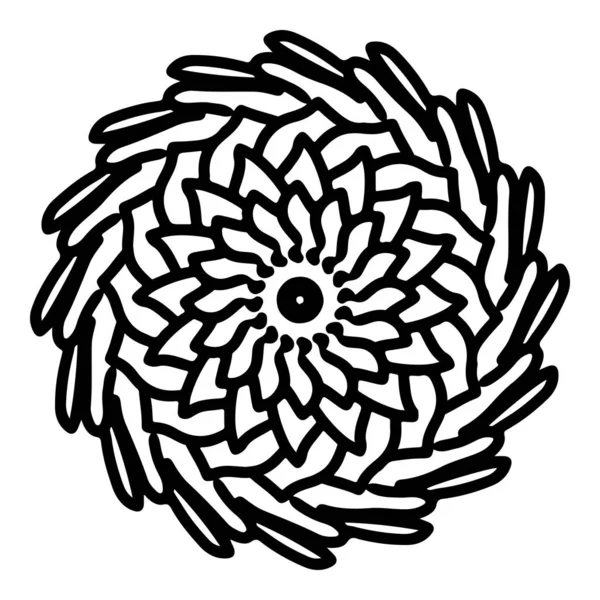 Mandala padrão redondo vintage. logotipo com doodle tribal. hena em — Vetor de Stock