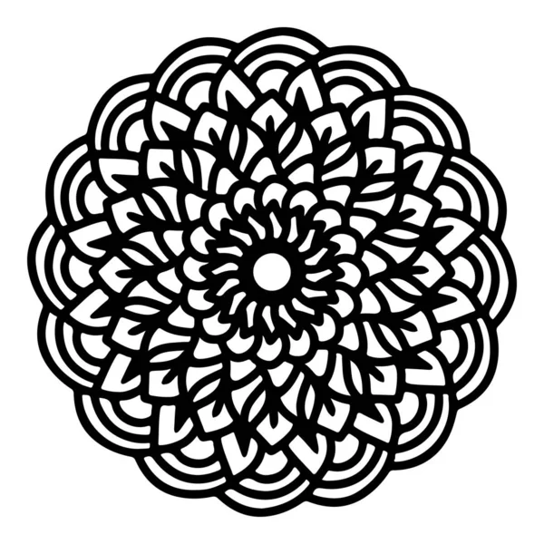 Mandala padrão redondo vintage. logotipo com doodle tribal. hena em — Vetor de Stock