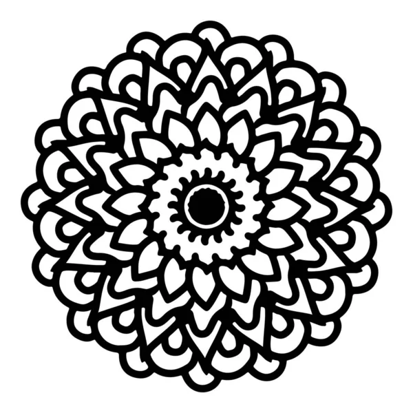 Mandala padrão redondo vintage. logotipo com doodle tribal. hena em — Vetor de Stock