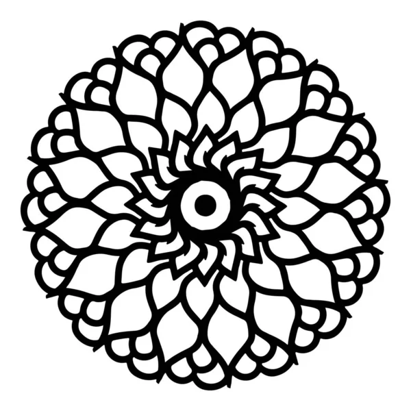 Mandala kulatý vzor vintage. logo s čmáranicovým kmenem. henna in Royalty Free Stock Vektory