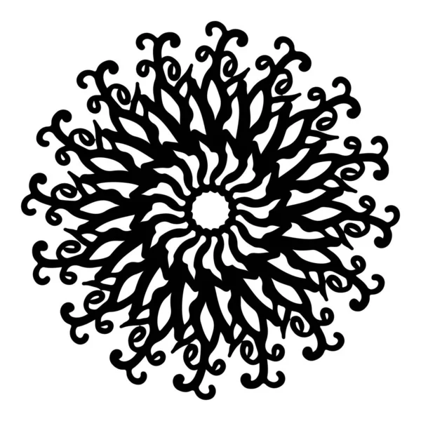 Mandala padrão redondo vintage. Logotipo com mandala doodle. Tribal — Vetor de Stock